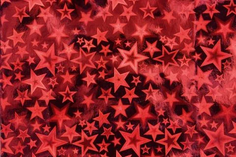 Red star pattern Stock Photos