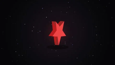 Red star rotating in space, achievement and success 스톡 동영상 341493963