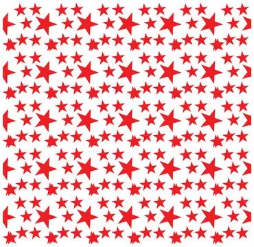 Red Star Seamless Pattern Design Stock Illustration