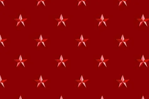 Red star seamless pattern Foto stock