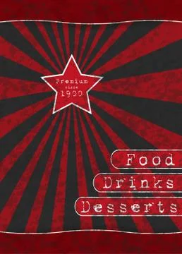 Red Star - Special Menu Stock Illustration