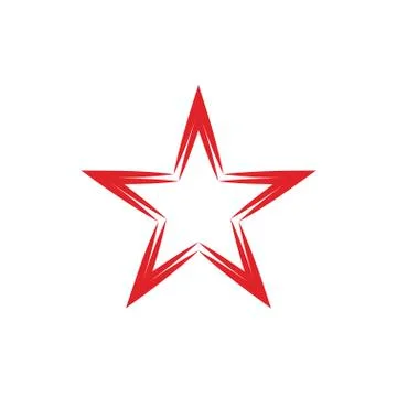 Red star symbol Illustrazione stock