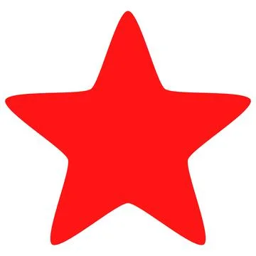 Red Star Vector Icon Flat Illustration Stock Illustration