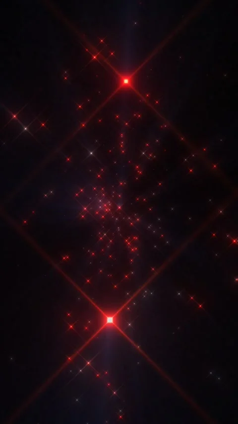 Red Starburst Light Sparkles and Glowing Star Particles Background Stock Footage 342242567