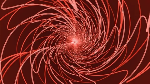 Red Starfish Tunnel Zoom Video stock 101034126