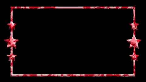 Red Starry Frame: A Digital Design Element Stock Footage 311753996