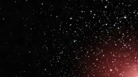 Red Stars and Particles whit Bubbles Background Stock Footage 113236362