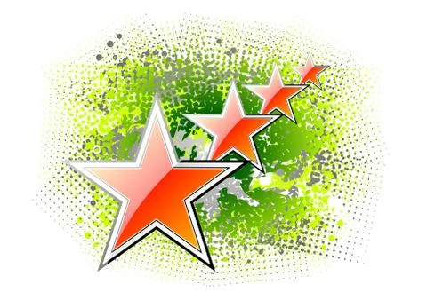 Red stars Illustrazione stock