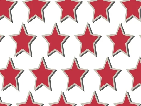 Red stars on white motion background loop Stock Footage 80675718