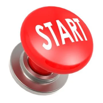 Red start button Stock Illustration
