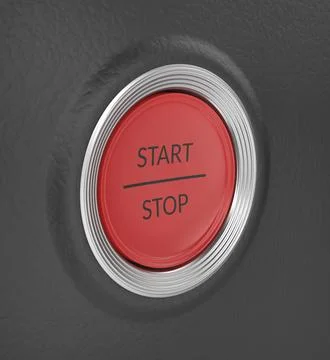 Red start-stop button Stock Illustration