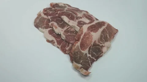 Red steak beef cup Stock Footage 102726359