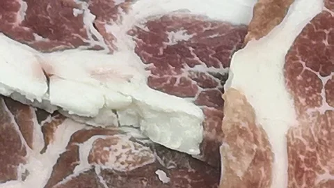 Red steak beef cup Stock Footage 102726362