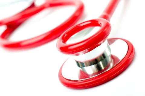 Red stethoscope Stock Photos
