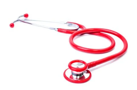 Red stethoscope Stock Photos