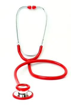 Red stethoscope Stock Photos