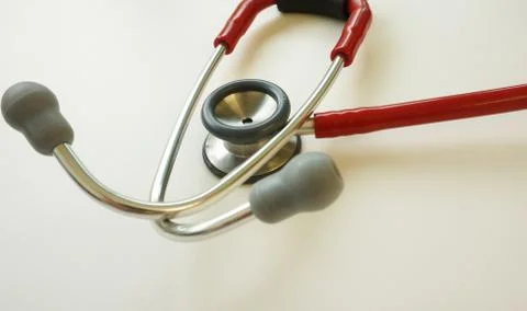 Red stethoscope Stock Photos