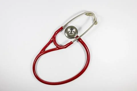 Red stethoscope Stock Photos