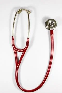 Red stethoscope Stock Photos