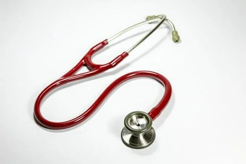Red stethoscope Stock Photos