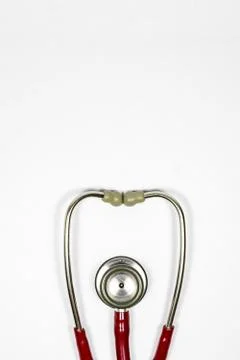 Red stethoscope Stock Photos
