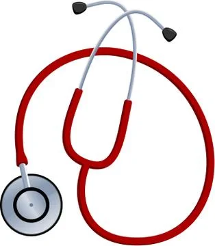 Red stethoscope, Simple Icon With Transparent Background Ilustración de archivo