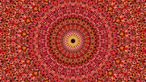 Red stone kaleidoscope mandala pattern wallpaper design イラスト素材