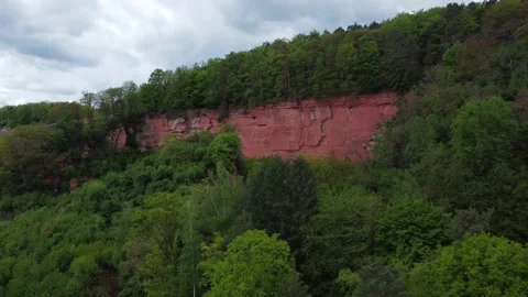 Red stone mountain in the forest Stock Footage 154374547