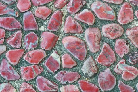Red stone for pattern and background Stock Photos