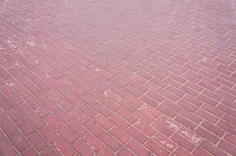 Red stone pavement Stock Photos