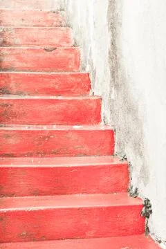 Red stone steps Stock Photos