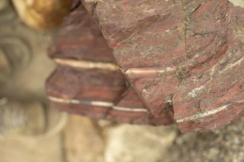 Red stone. Stone surface texture. Stock Photos