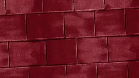 Red Stone Tile Wall Texture Background with Rectangular Pattern for Architech Stock Footage 327741739