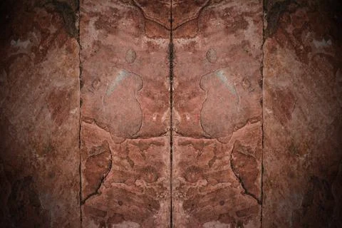 Red stone wall texture background , Natural pattern Illustrazione stock