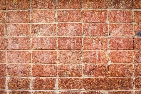 Red stone wall texture for background Stock Photos