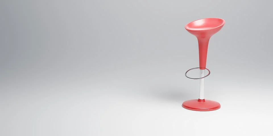 Red stool Stock Illustration