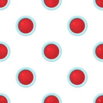 Red stop and panic button pattern seamless vector Stock Illustration