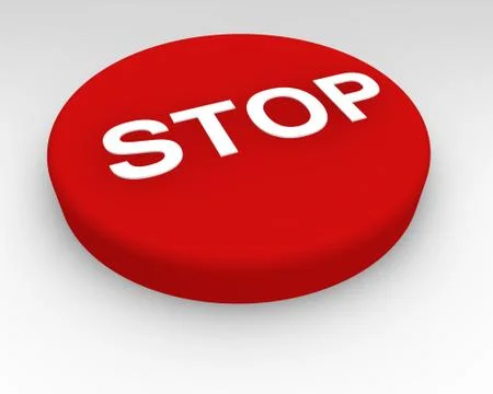 Red stop button Illustrazione stock