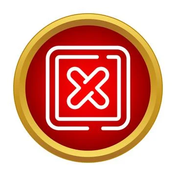 Red stop error button icon symbol close Ilustración de archivo