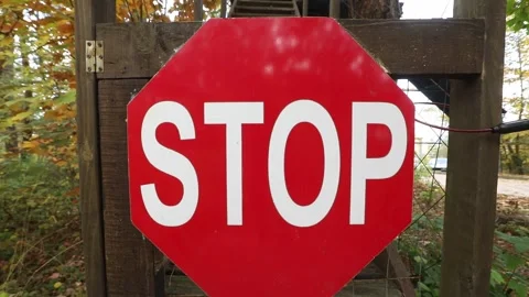 Red stop Stock Footage 327025782