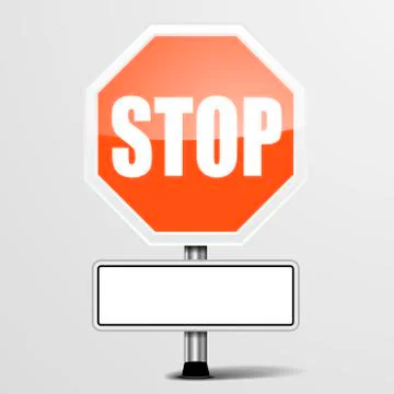 Red stop sign Stock Illustration