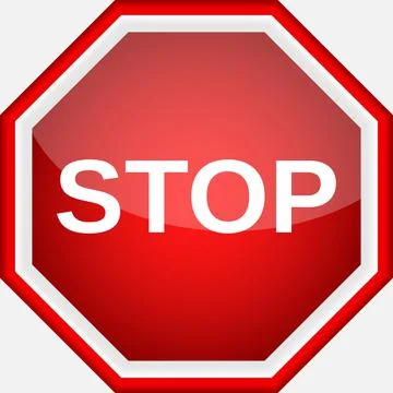 Red stop sign Stock Illustration