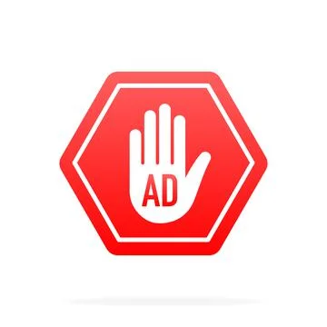 Red stop signs. Hand, rectangle,mark. Stop symbols in circles, warning, dange 库存插图