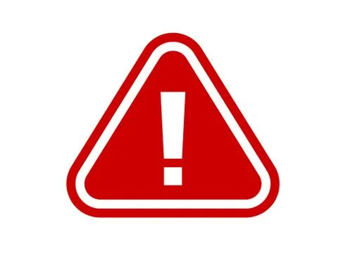 Red stop warning sign flat icon symbol vector format Stock Illustration