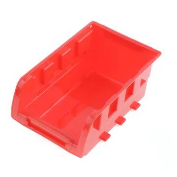 Red storage bin isolated on white background Stock Photos