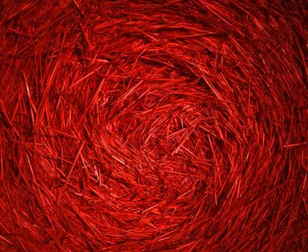Red straw texture in spiral pattern Stock Photos