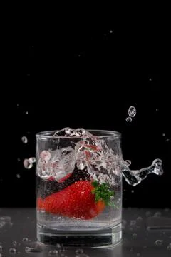 Red strawberries fall Фото