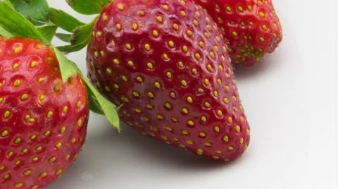 Red strawberries freshly picked. Stock Footage 60852361