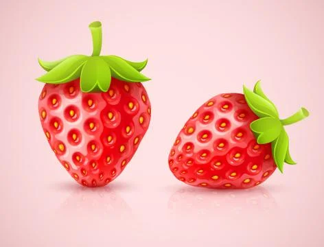 Red strawberries Stock Illustration