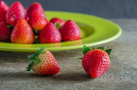 Red strawberries Foto stock